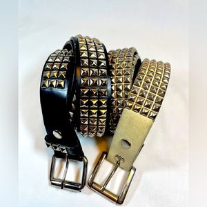 Lot of TWO punk rock spiked belts